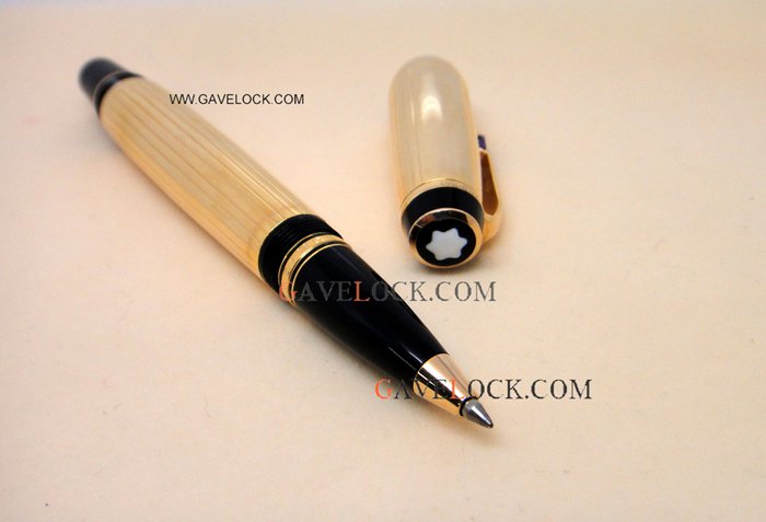 AAA Replica Montblanc Boheme Roller Yellow Gold Rollerball Pen / Roller Montblanc Pen